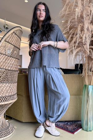 Basso Shirring Genie Pant Slate